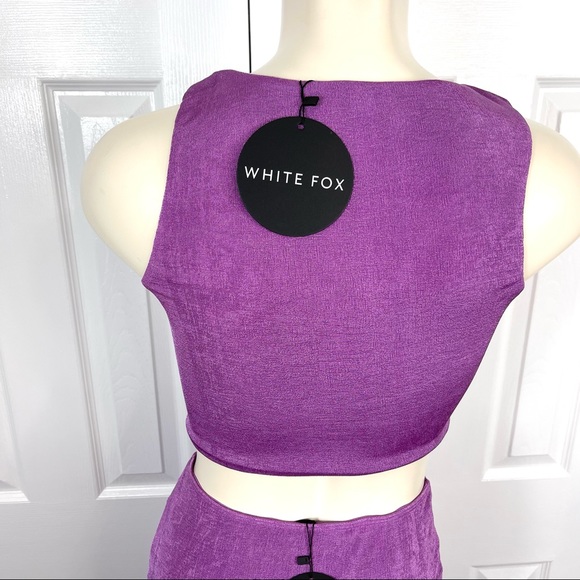 WHITE FOX BOUTIQUE So Romantic Drawstring Set PURPLE 2 piece stretchy M … - Picture 8 of 12
